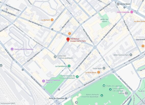 carte localisation autour de Nation